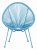 Monaco Blue 3pc Egg Chair Set