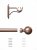 Rothley 25mm x 1219mm Curtain Pole with Solid Orb Finials & Brackets - Antique Copper