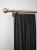 Rothley 25mm x 1219mm Curtain Pole with Solid Orb Finials, Brackets & Curtain Rings - Antique Copper