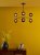 Dar Takara 6 Light Semi-Flush Matt Black & Bronze with Black Confetti Glass