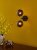 Dar Takara 2 Light Wall Light Matt Black & Bronze with Black Confetti Glass