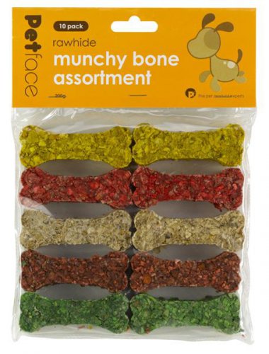 Petface Rawhide Munchy Bones Pack Of 10