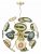 Dar Achates 9 Light Pendant Gold & Agate