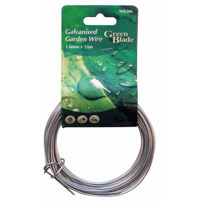 Green Blade 1.6mm x 15m Galvanised Garden Wire