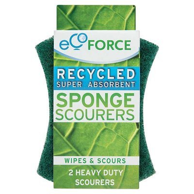 Ecoforce Heavy Duty Scourer 2pk - Green