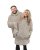 Country Club The Eskimo Super Soft Teddy Fabric Oversized Cosy Hoodie - Natural