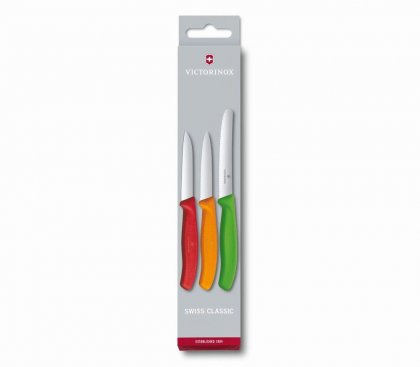 Swiss Classic Range 3 Piece Paring Knife Set - Mixed Colours