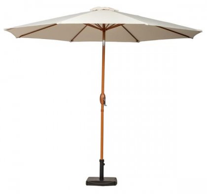 Royalcraft Ivory 3m Woodlook Crank And Tilt Parasol