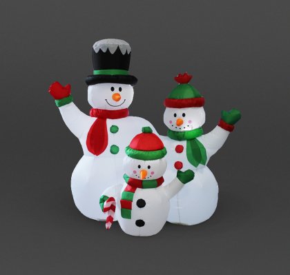 SnowTime Inflatable Figures Snowman Family 150cm