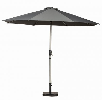 Grey 3m Crank and Tilt Parasol