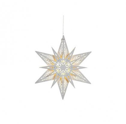 Premier Decorations 29cm White Wooden Star