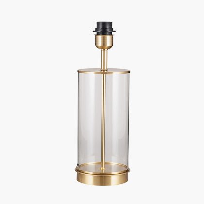 Pacific Lifestyle Westwood Clear Glass and Champagne Metal Table Lamp Base