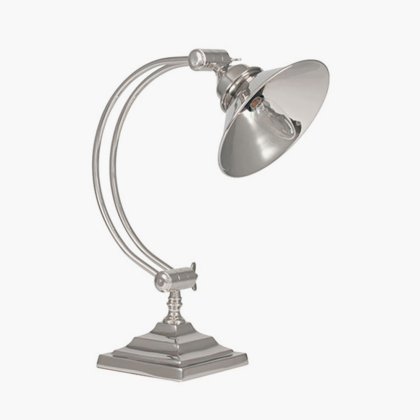 Pacific Lifestyle Kensington Metal Arched Arm Task Table Lamp - Nickel