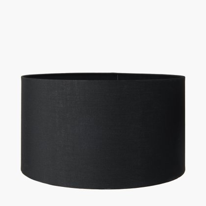 Pacific Lifestyle Harry Poly Cotton Cylinder Drum Lampshade 35cm - Black