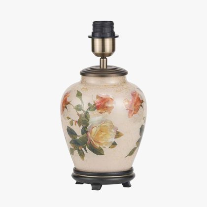 Pacific Lifestyle Classic Rose Small Glass Table Lamp Base