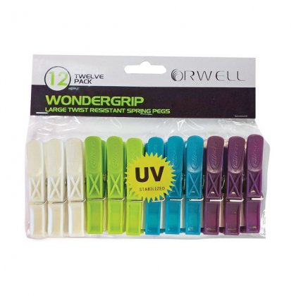 Orwell wondergrip spring pegs 12pk