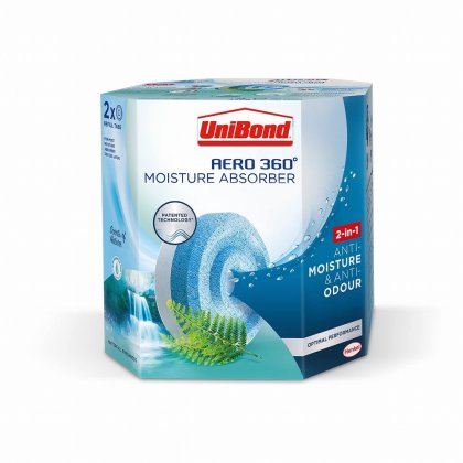 UniBond Aero 360 Moisture Absorber Refills (Pack of 2) - Waterfall Freshness