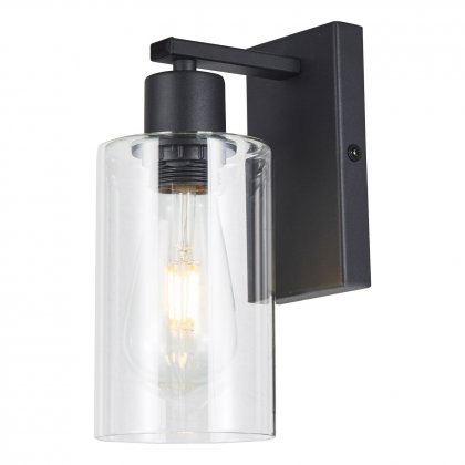 Miu Wall Light Matt Black Glass