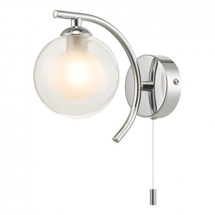 Nakita Wall Light Polished Brass With Clear/Opal Glass