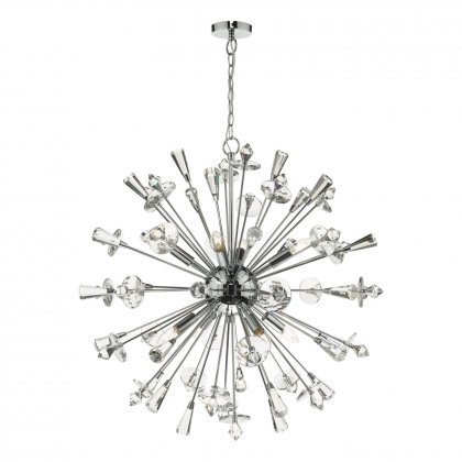 Exodus 8 Light Pendant Polished Chrome Crystal