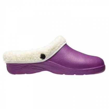 Briers Comfi Fleece Lined Clog Lilac - Size 6