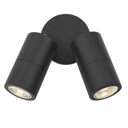 Ortega 2 Light Wall Light Black IP65