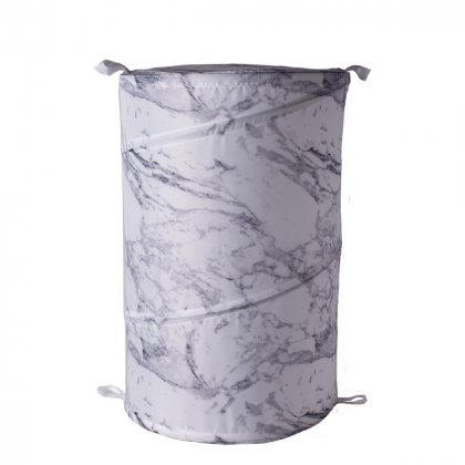 Marble Pop-Up Laundry Basket