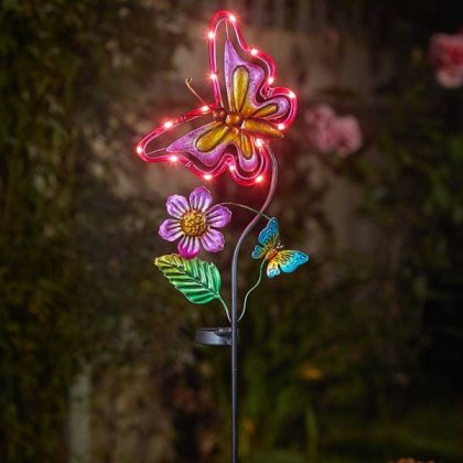 Smart Solar Decorative Flutterbella Stake - Assorted