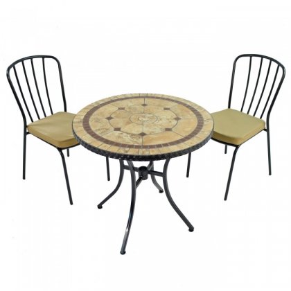 Exclusive Garden Richmond 76cm Bistro Table with 2 Milan Chairs