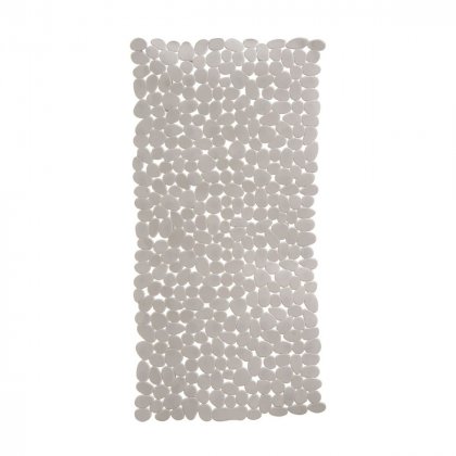 Premier Housewares Solid Grey Pebble PVC Bath Mat 69 x 36cm