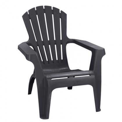 SupaGarden Plastic Stackable Armchair - Anthracite