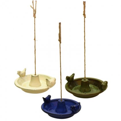 Fallen Fruits Hanging Ceramic Birdbath