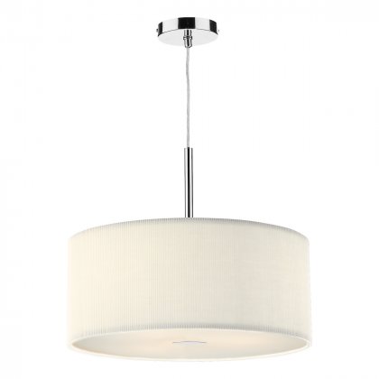 Dar Zaragoza 3 Light Pendant Cream 60cm