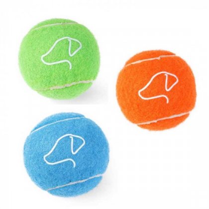 Zoon Squeaky Pooch 6.5cm Tennis Balls - 3 Pack