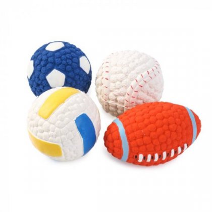 Zoon Squeaky Latex Pooch Ball 9cm - Assorted