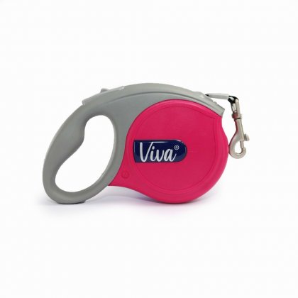 Ancol Viva Large Dog Retractable 5m Lead -Pink