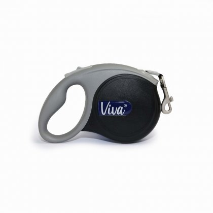 Ancol Viva Tape Lead Black Large 5m