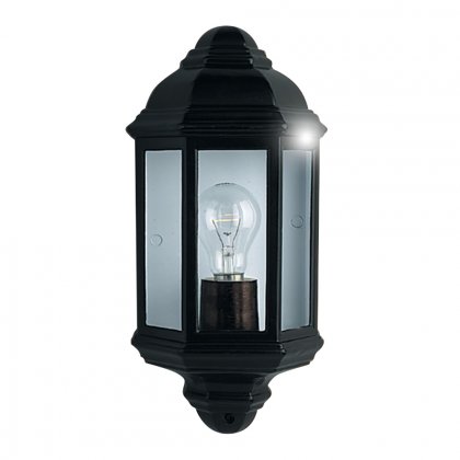 Searchlight Outdoor & Porch Wall Light Black Flush