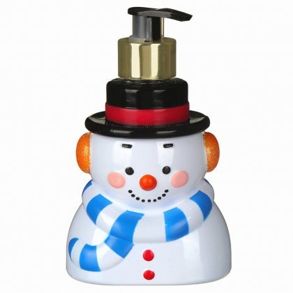 300ml Snowman Soap Dispenser Berry Fragrance 15x9cm