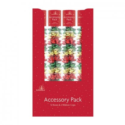 Festive Wonderland Accessory Pack (12 Bows & 2 Ribbon Cops)