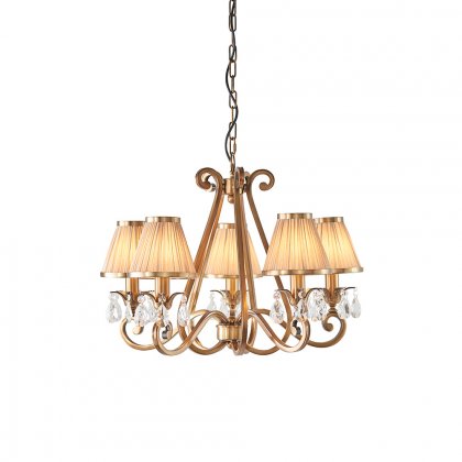 Endon Oksana antique brass 5lt Pendant