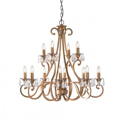 Endon Oksana antique brass 12lt Pendant
