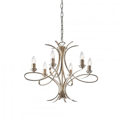 Endon Penn brushed brass 6lt Pendant