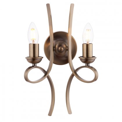Endon Penn brushed brass 2lt Wall