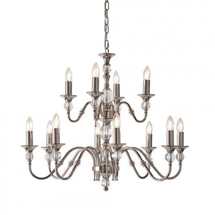 Endon Polina nickel 12lt Pendant