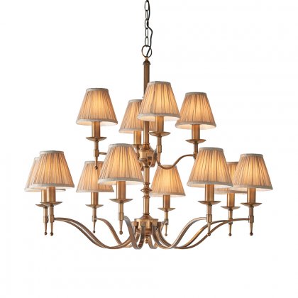 Endon Stanford antique brass 12lt Pendant