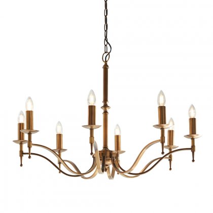 Endon Stanford antique brass 8lt Pendant