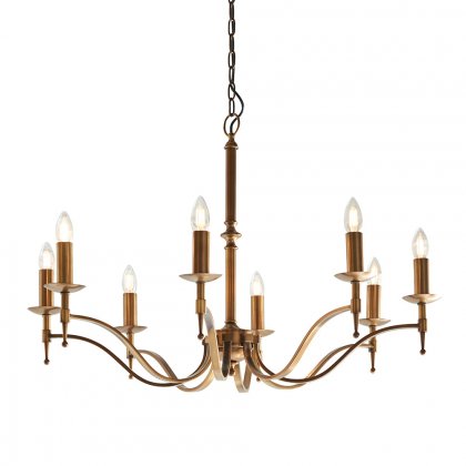 Endon Stanford antique brass 8lt Pendant