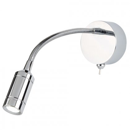 Searchlight Flexy Wall LED Adj Wall Light Flexi Arm Chrome