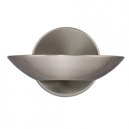 Searchlight Sardina Wall Bracket Led Uplight, Satin Silver, Frosted Glass